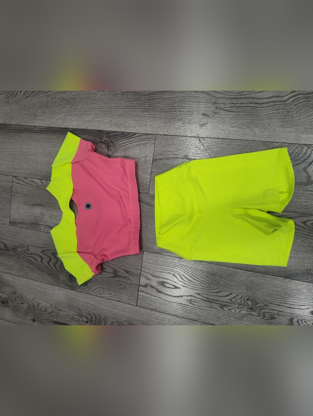 Neon Yellow and Pink Kids Matching Set